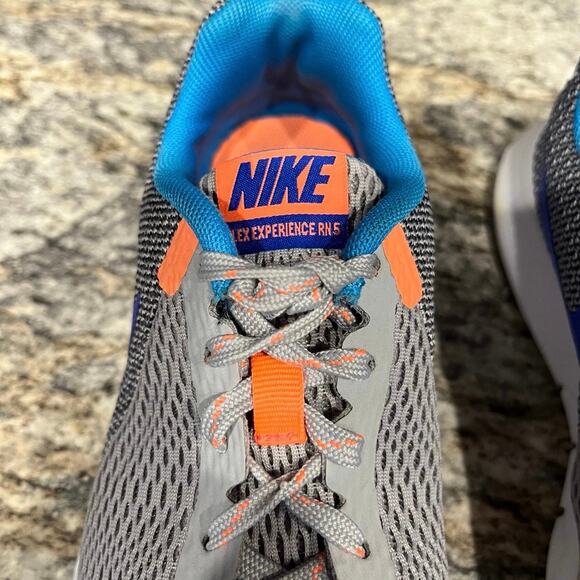 Nike Women's 5 Flex Experience RN 5 Gray Blue Orange Running Shoe Sneakers - Picture 5 of 11